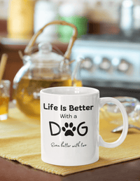 Life is Better With A Dog (Even Better With 2) Mug - PetXcite