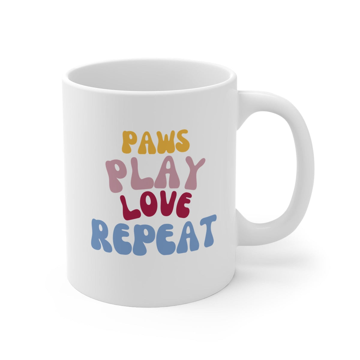 Paws Play Love Repeat Mug - PetXcite