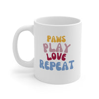 Paws Play Love Repeat Mug - PetXcite