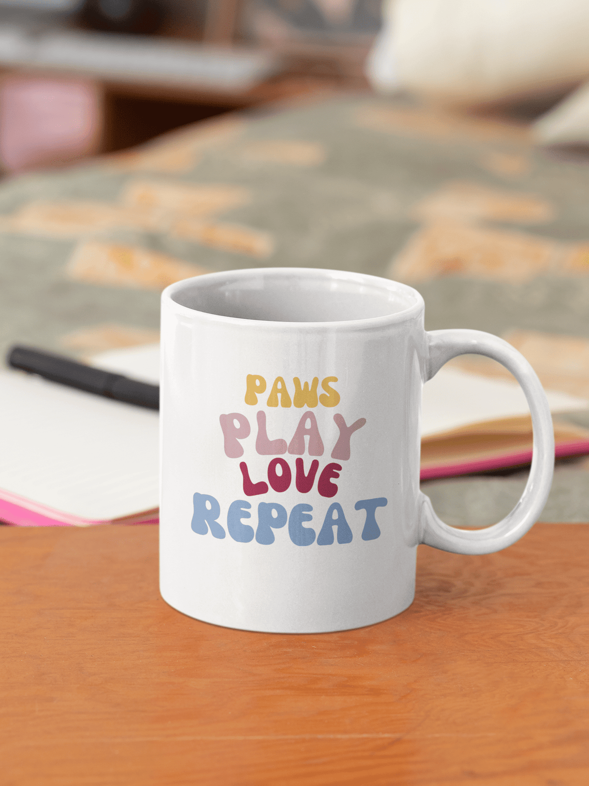 Paws Play Love Repeat Mug - PetXcite