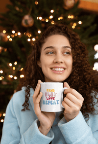 Paws Play Love Repeat Mug - PetXcite