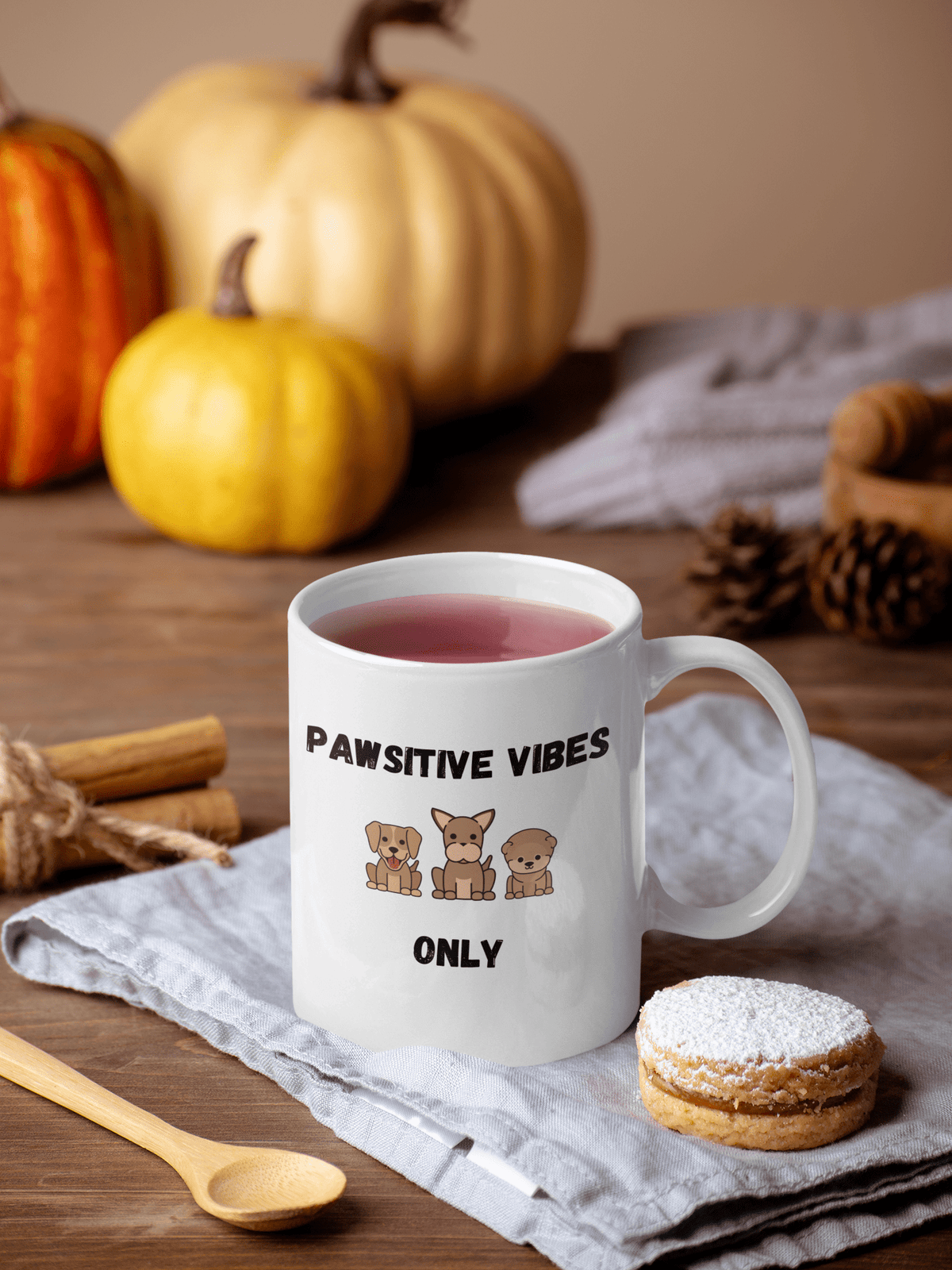 Pawsitive Vibes Only Mug - PetXcite