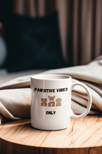 Pawsitive Vibes Only Mug - PetXcite