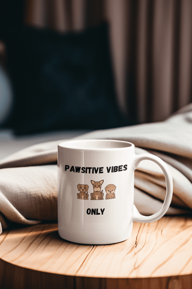 Pawsitive Vibes Only Mug - PetXcite