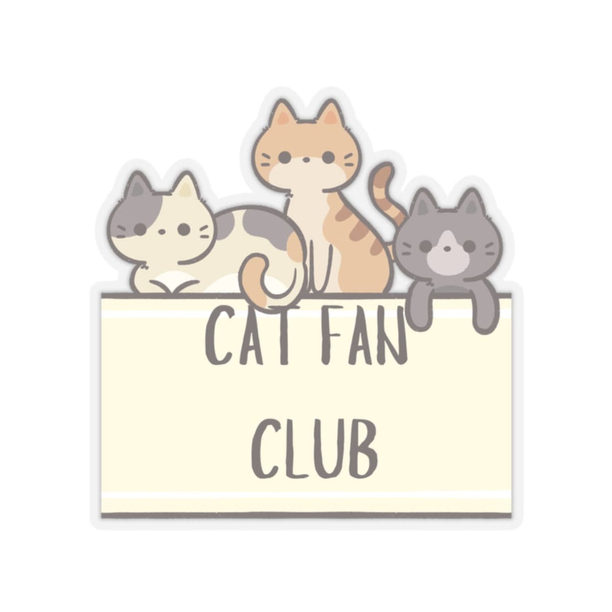 Cat Fan Club Sticker - PetXcite