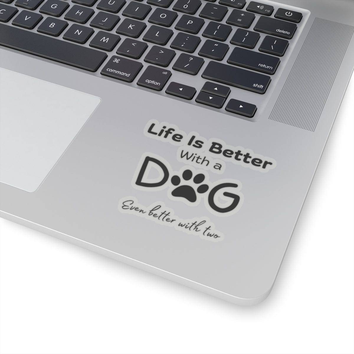 Life is Better With A Dog (Even Better With 2) Sticker - PetXcite