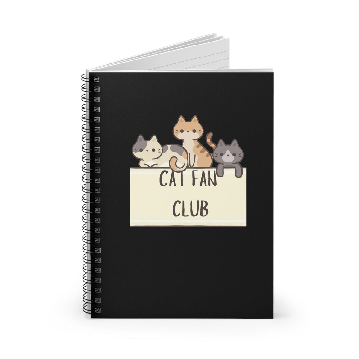 Cat Fan Club Black Notebook - PetXcite