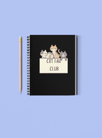 Cat Fan Club Black Notebook - PetXcite