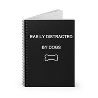 Easily Distracted By Dogs Black Notebook - PetXcite