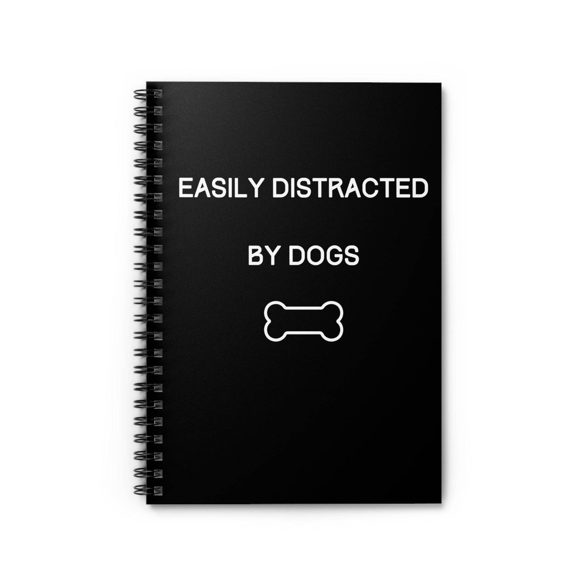 Easily Distracted By Dogs Black Notebook - PetXcite