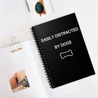 Easily Distracted By Dogs Black Notebook - PetXcite