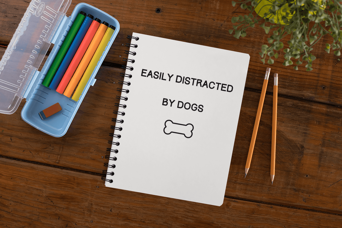 Easily Distracted By Dogs Notebook - PetXcite