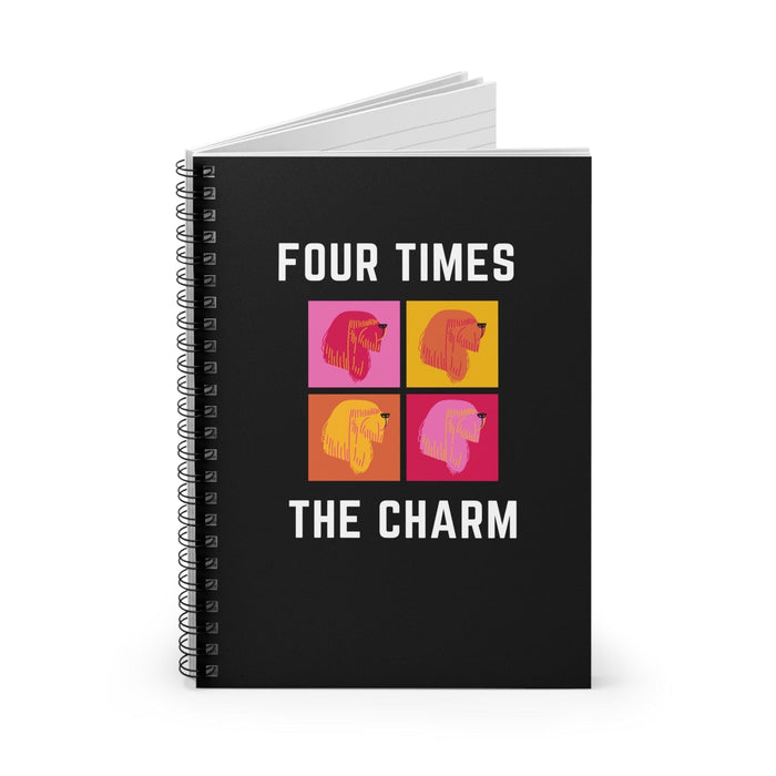 Four Times The Charm Black Notebook - PetXcite