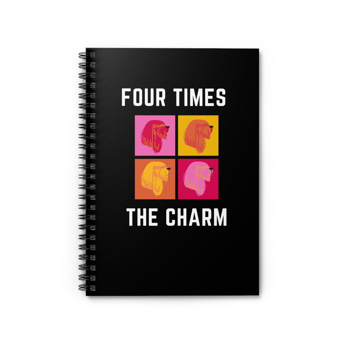 Four Times The Charm Black Notebook - PetXcite