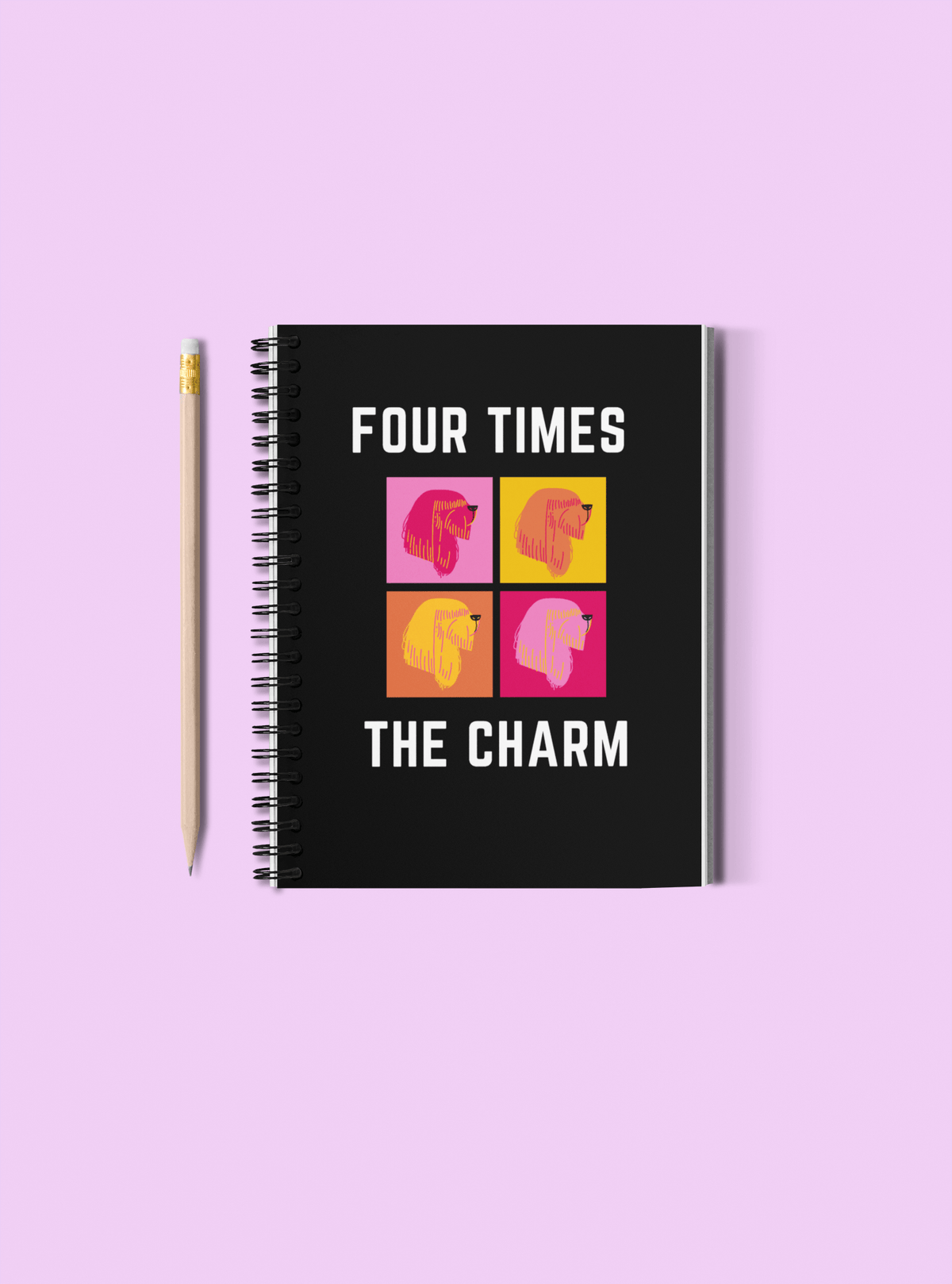 Four Times The Charm Black Notebook - PetXcite