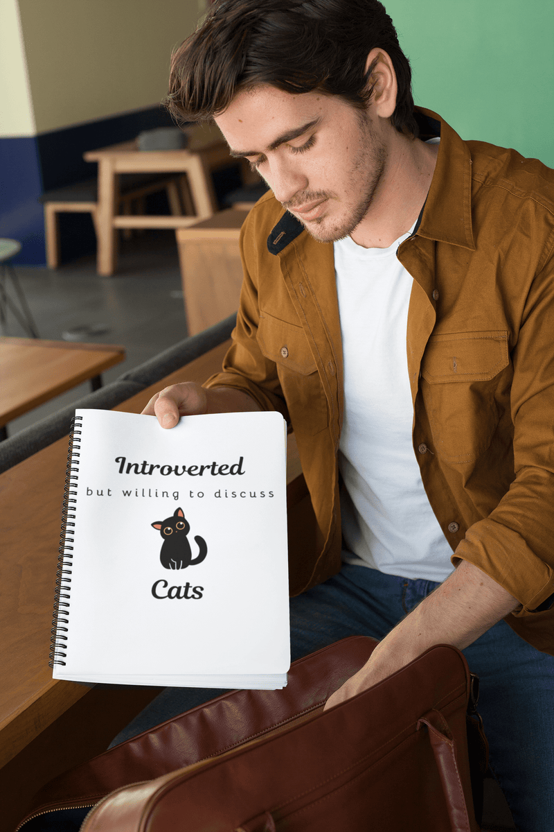 Introverted But Willing To Discuss Cats Notebook - PetXcite