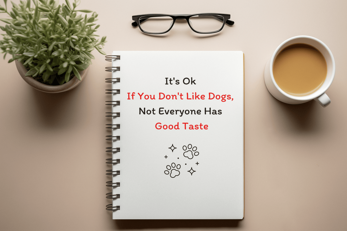 It's Ok If You Don't Like Dogs, (not everyone has good taste) Notebook - PetXcite