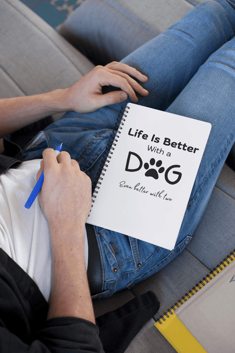 Life is Better With A Dog (Even Better With 2) Notebook - PetXcite