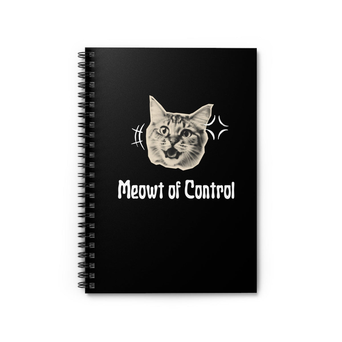 Meowt Of Control Black Notebook - PetXcite