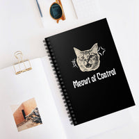 Meowt Of Control Black Notebook - PetXcite