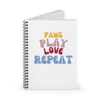 Paws Play Love Repeat Notebook - PetXcite