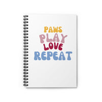 Paws Play Love Repeat Notebook - PetXcite