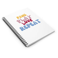 Paws Play Love Repeat Notebook - PetXcite