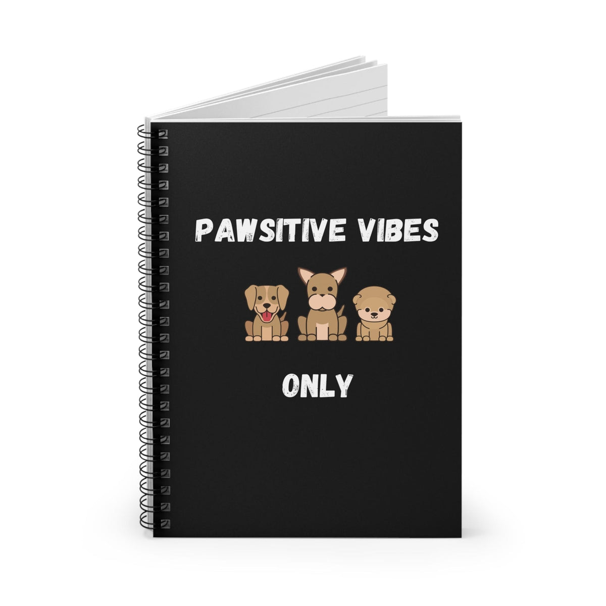 Pawsitive Vibes Only Black Notebook - PetXcite