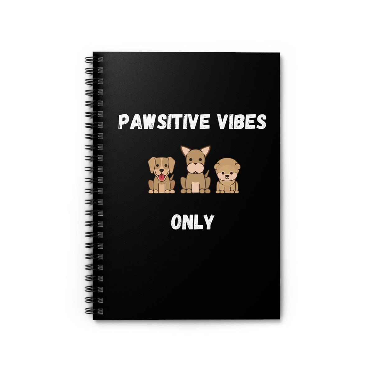 Pawsitive Vibes Only Black Notebook - PetXcite