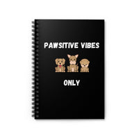 Pawsitive Vibes Only Black Notebook - PetXcite