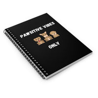 Pawsitive Vibes Only Black Notebook - PetXcite