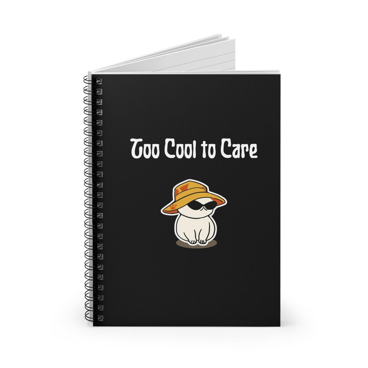 Too Cool To Care Black Notebook - PetXcite