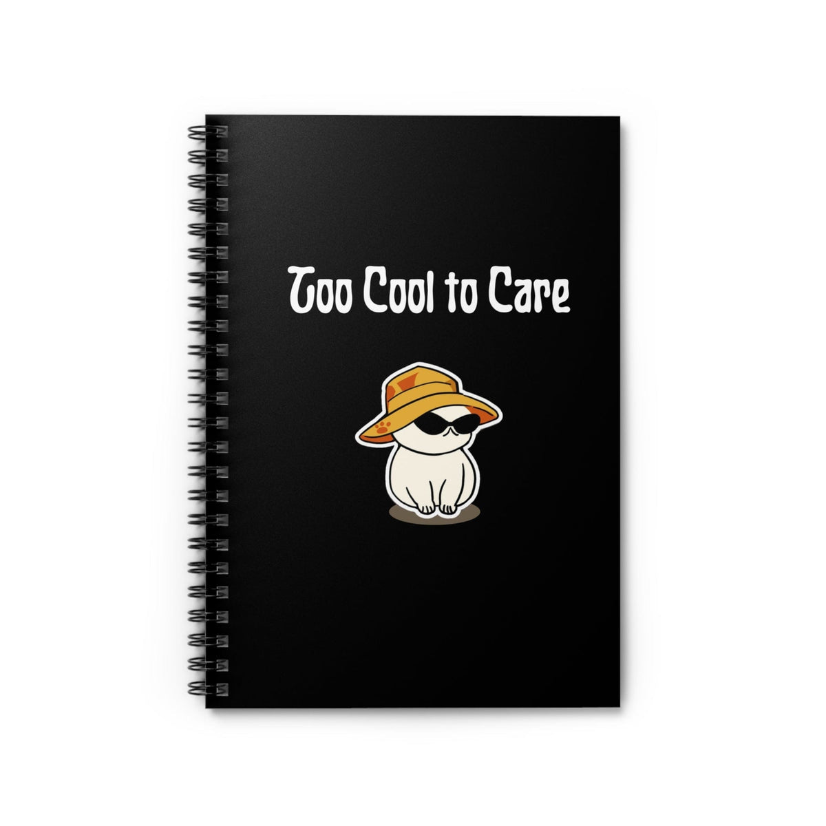 Too Cool To Care Black Notebook - PetXcite