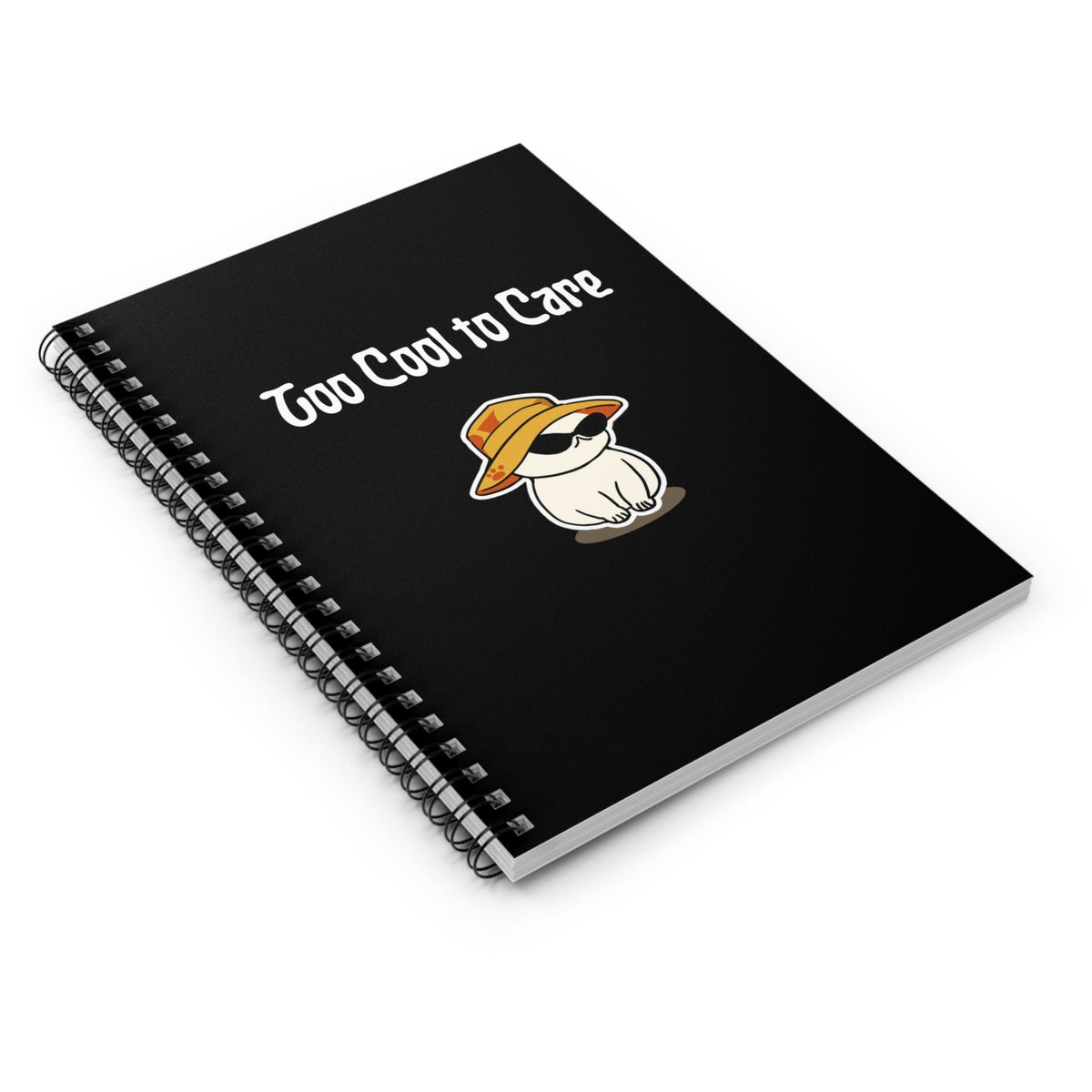 Too Cool To Care Black Notebook - PetXcite