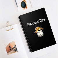 Too Cool To Care Black Notebook - PetXcite