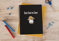 Too Cool To Care Black Notebook - PetXcite