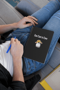 Too Cool To Care Black Notebook - PetXcite