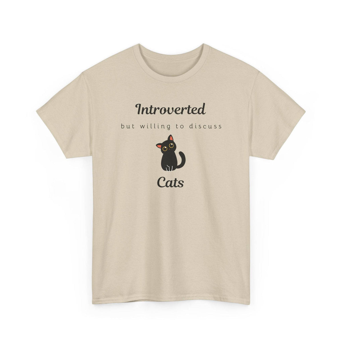 Introverted But Willing To Discuss Cats T-Shirt - PetXcite