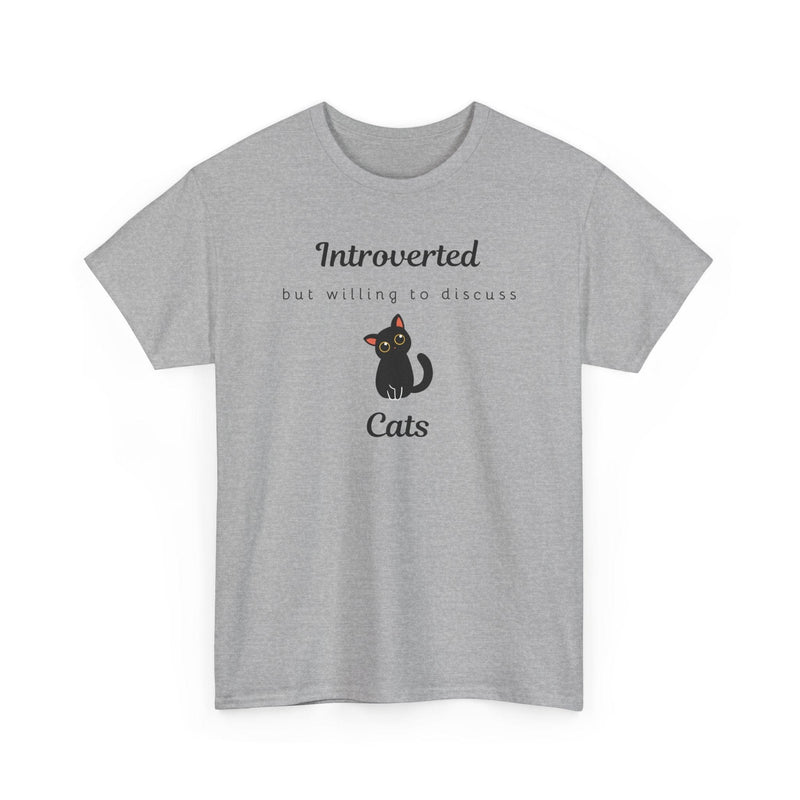 Introverted But Willing To Discuss Cats T-Shirt - PetXcite