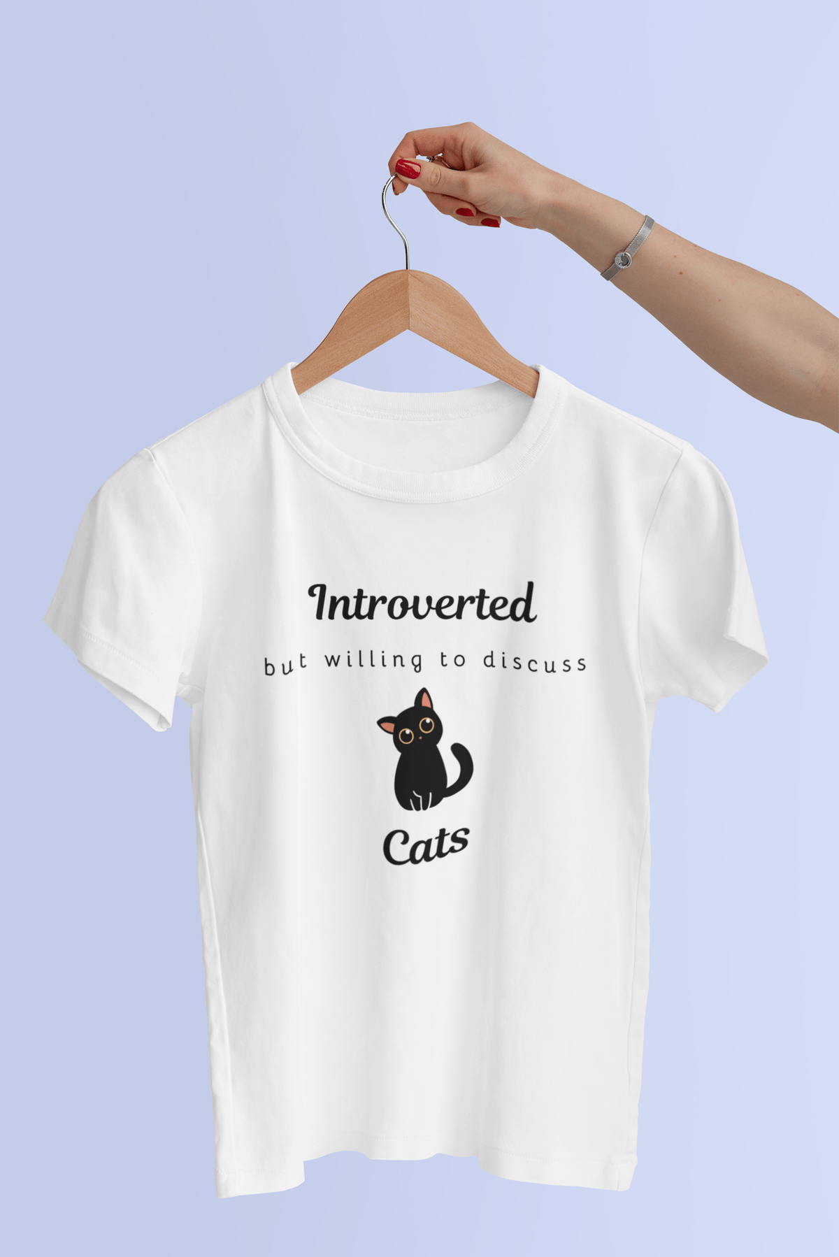 Introverted But Willing To Discuss Cats T-Shirt - PetXcite