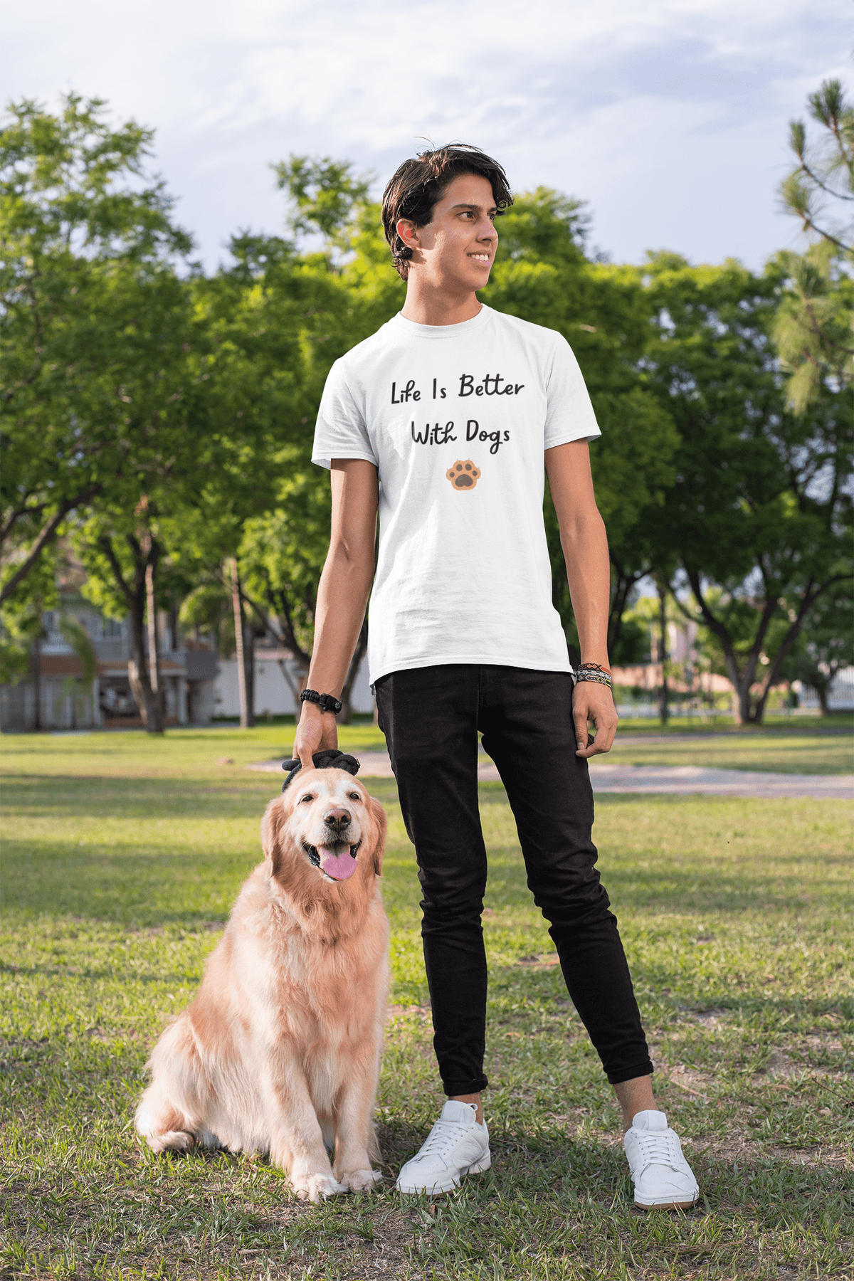 Life Is Better With Dogs T-Shirt - PetXcite